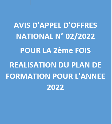 REALISATION DU PLAN DE FORMATION POUR L’ANNEE 2022